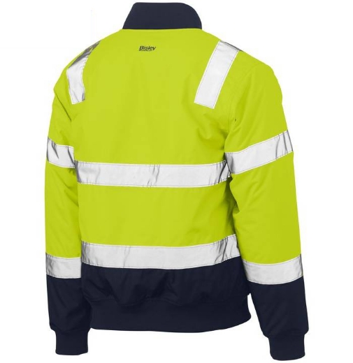 Picture of Bisley, Taped Two Tone Hi Vis Bomber Jacket With Padded Lining